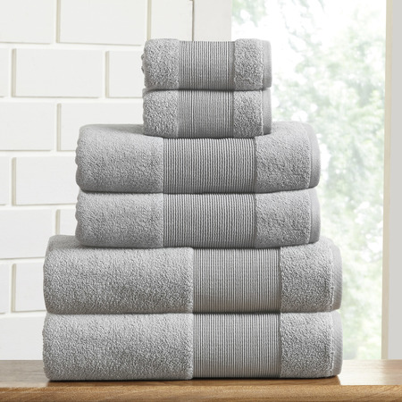 Modern Threads Air Cloud 6-Piece towel set Soft Gray 5ACTL6PE-GRY-ST